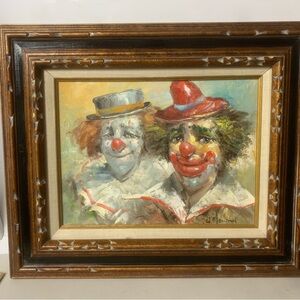 Oil Painting / Impressions Of a Clown on Canvas / William Moninet